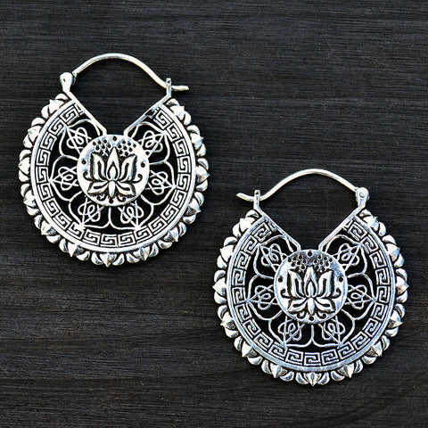 Mandala Lotus Earrings