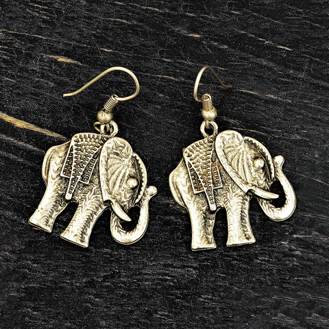 Elephant Silver Earrings