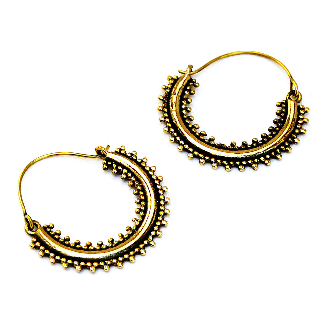 Ethnic hoop earrings