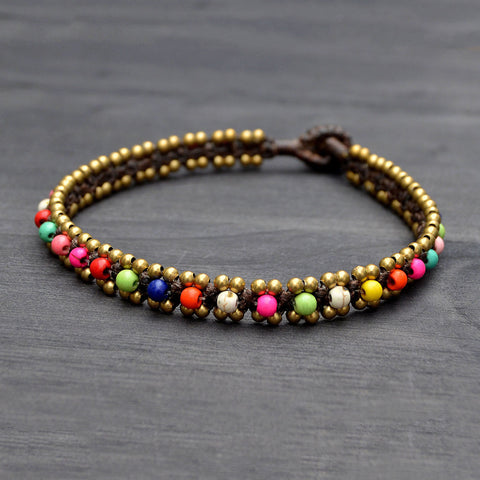 Colorful Beaded Anklet