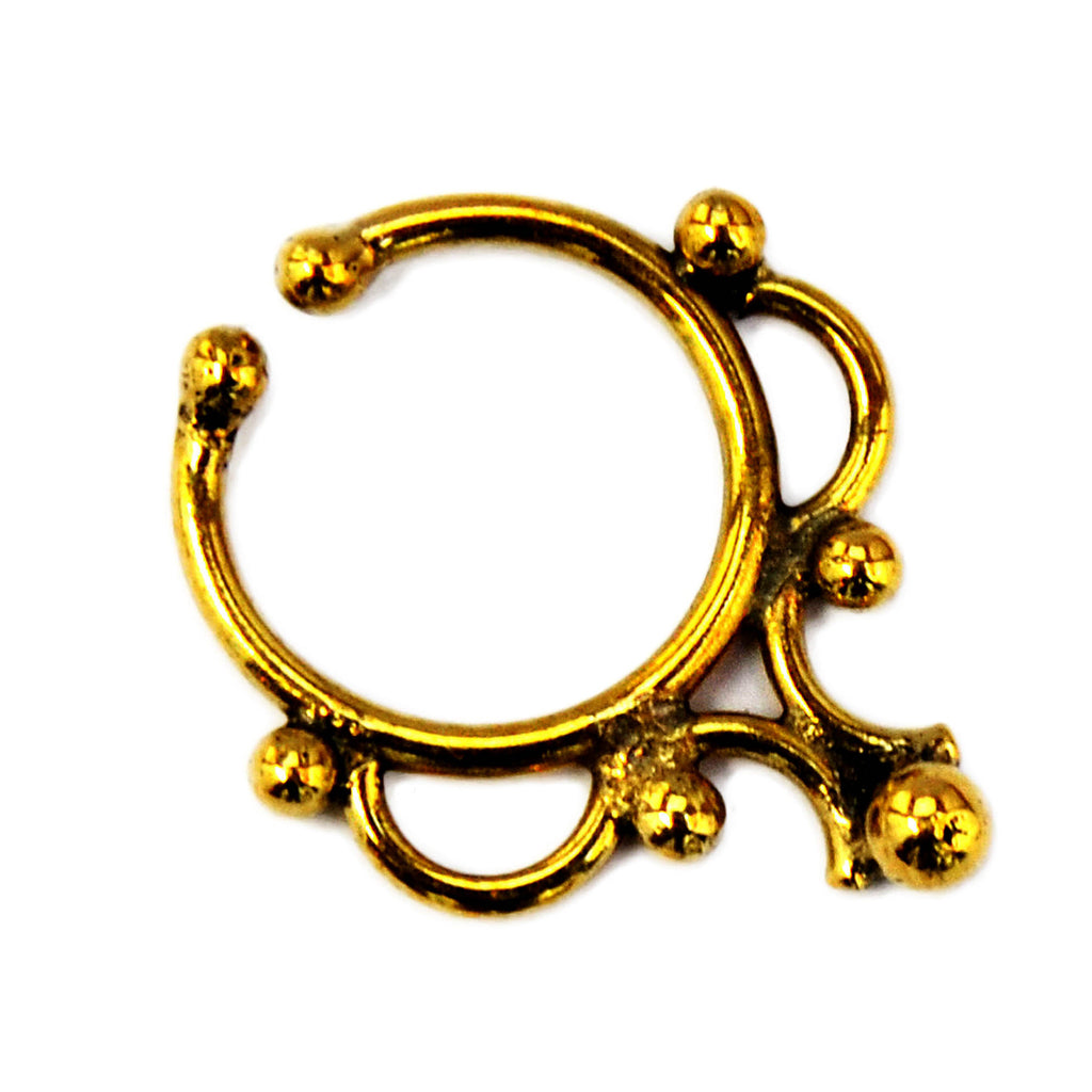 Gold Ethnic Septum Ring