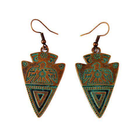 Tribal Aztec Bird Earrings