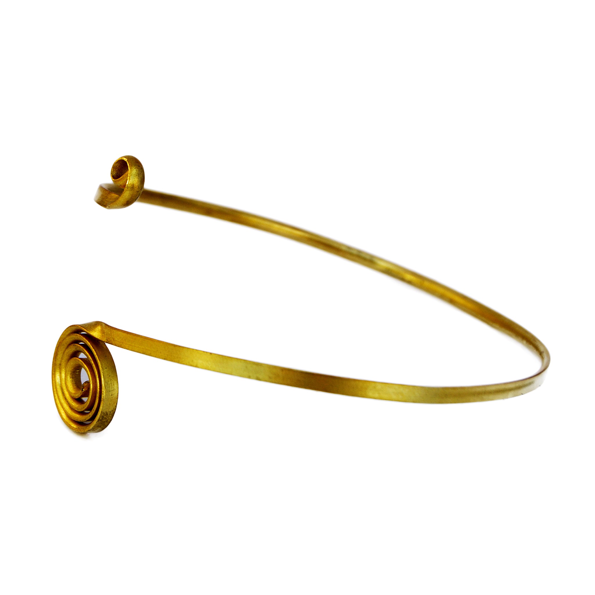 Gold brass spiral armlet