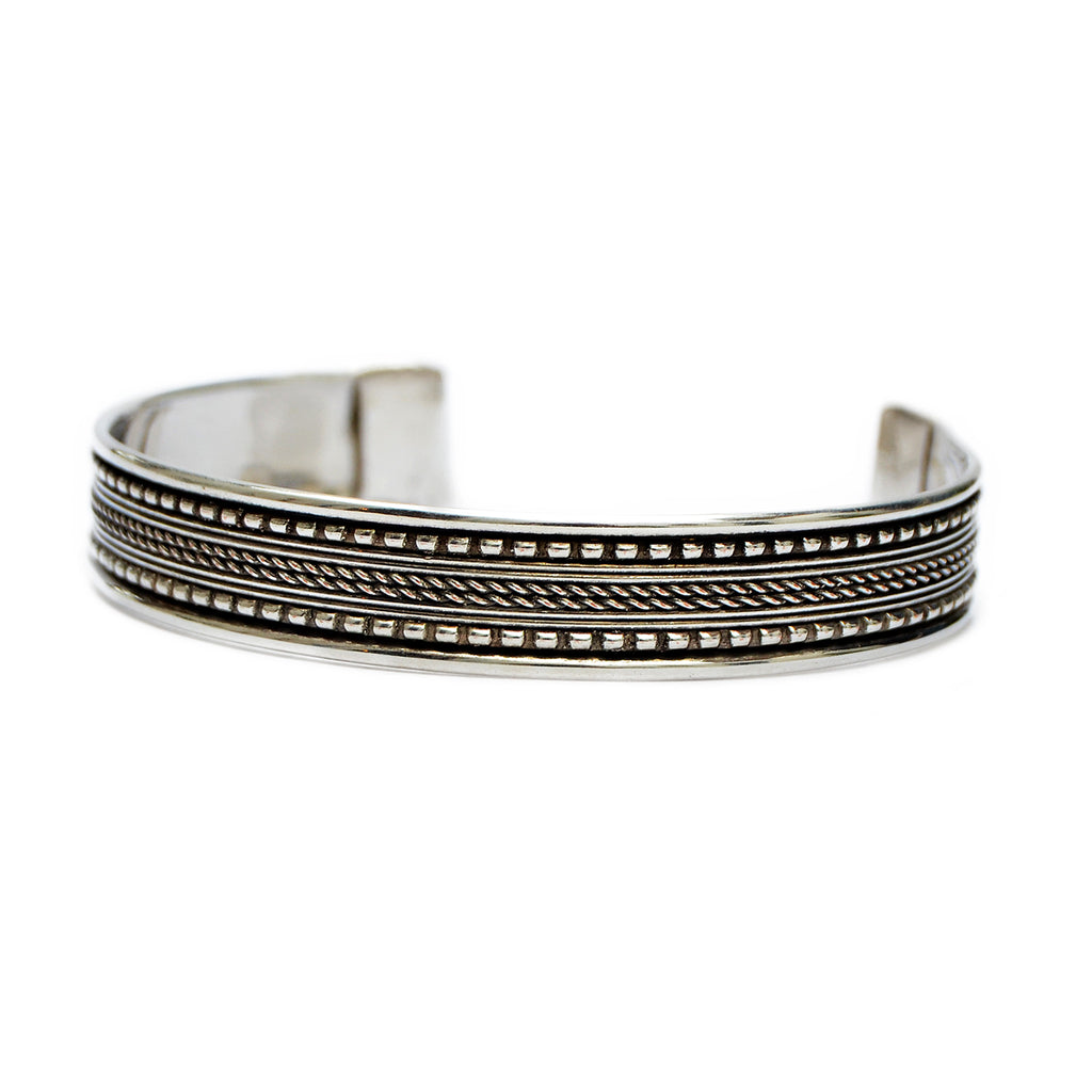 Silver indian bracelet