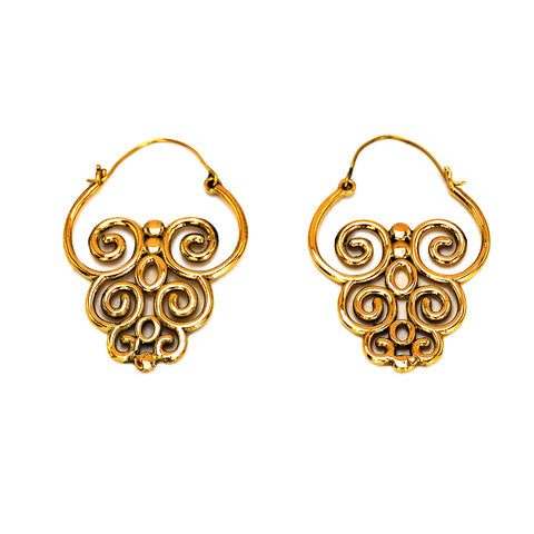 Tribal Gold Earrings
