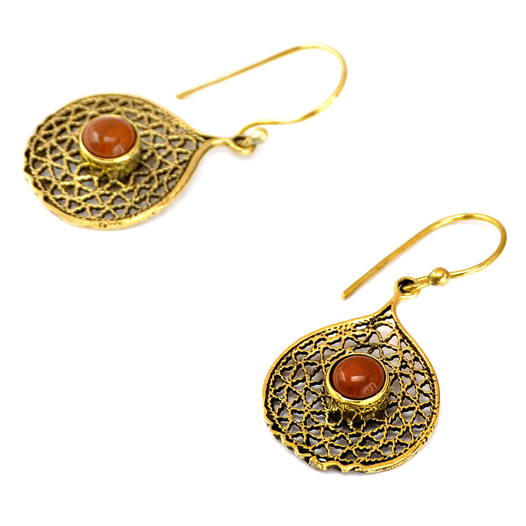 Ethnic earrings with stone