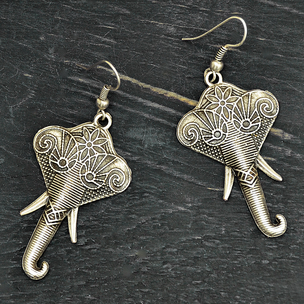 Tribal elephant earrings