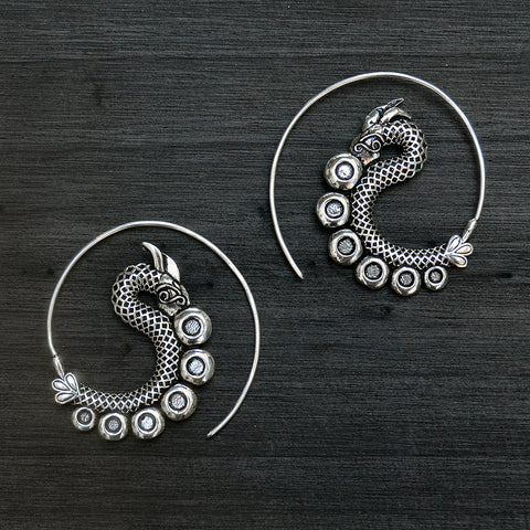 Spiral Dragon Earrings