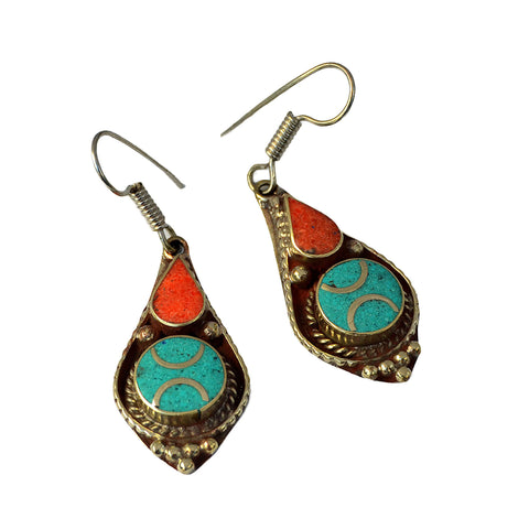 Tibetan Drop Earrings