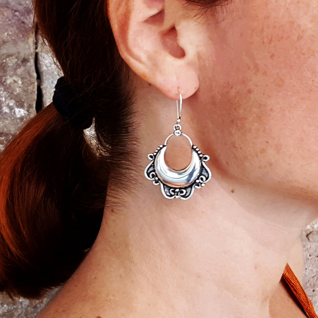 Gypsy silver earrings