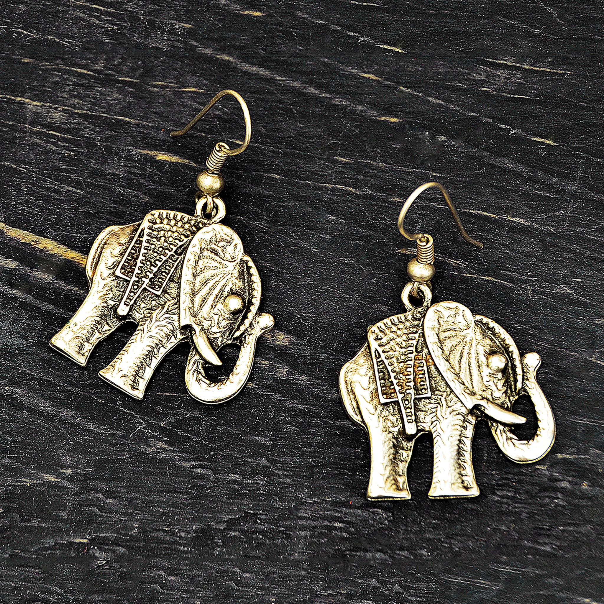 Hippie elephant earrings