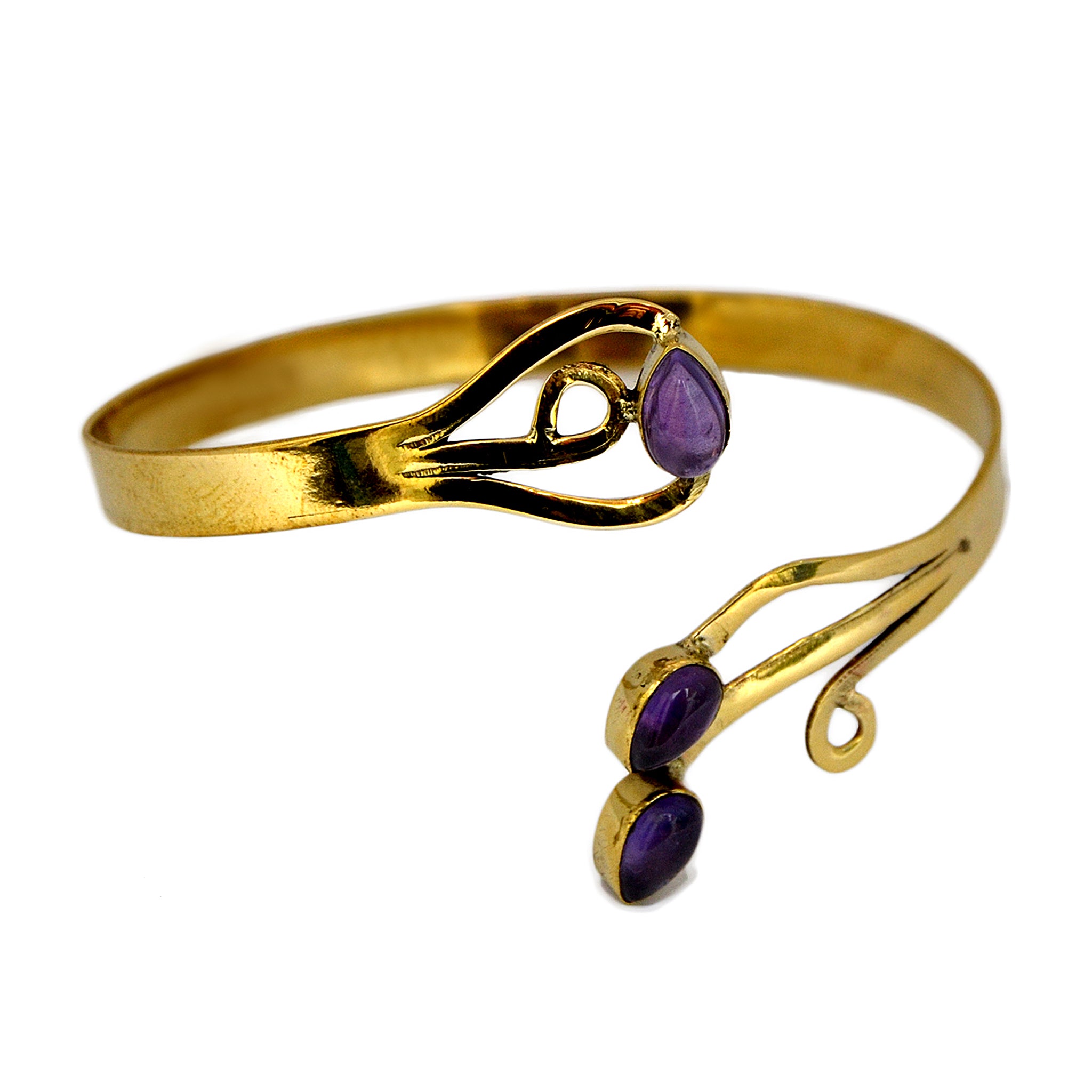 Indian bangle with amethyst