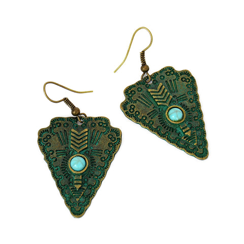 Triangle Aztec Earrings