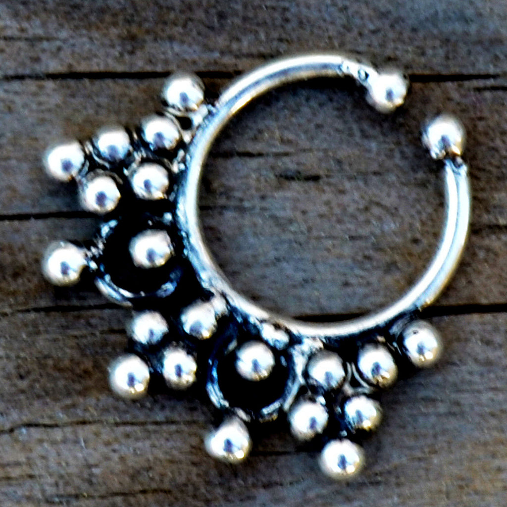 Silver septum ring