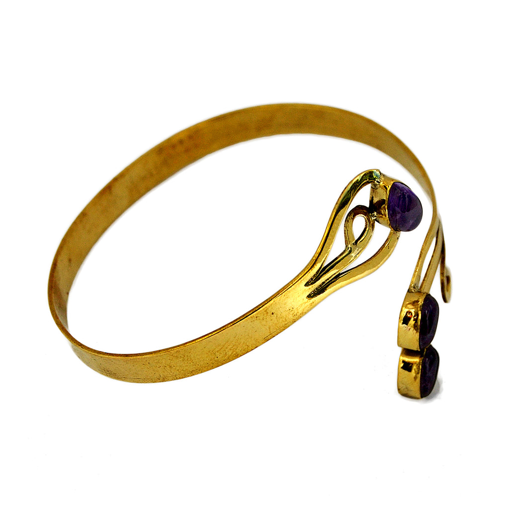 Gold amethyst bracelet