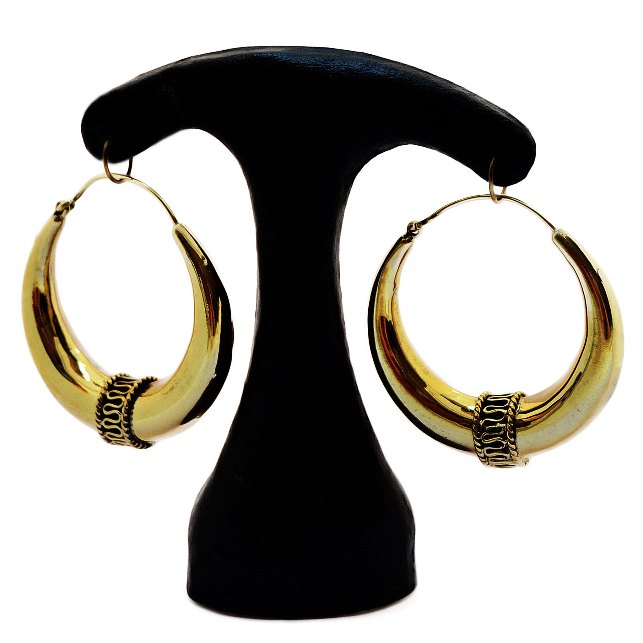 Ornate hoop earrings