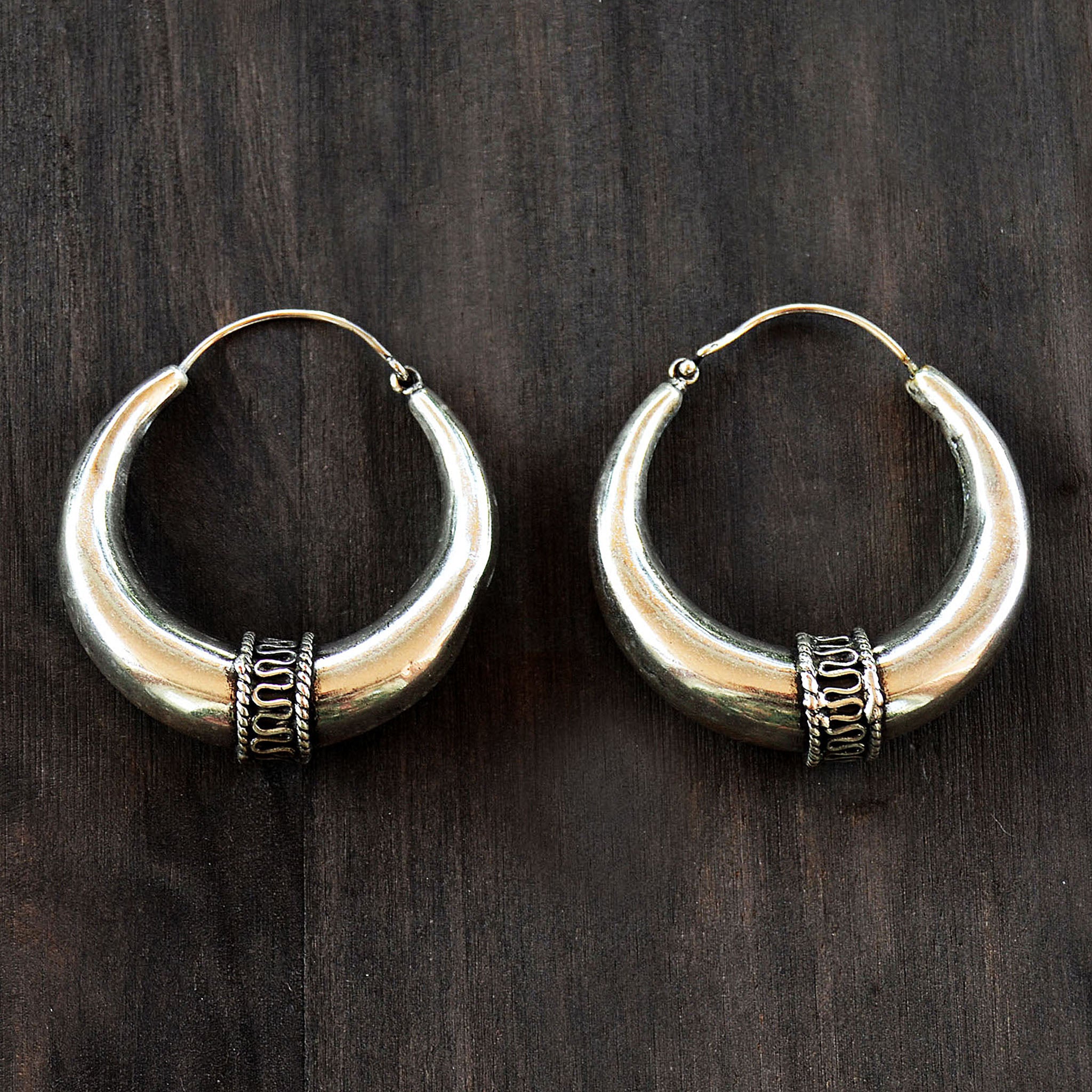 Tribal hoop earrings