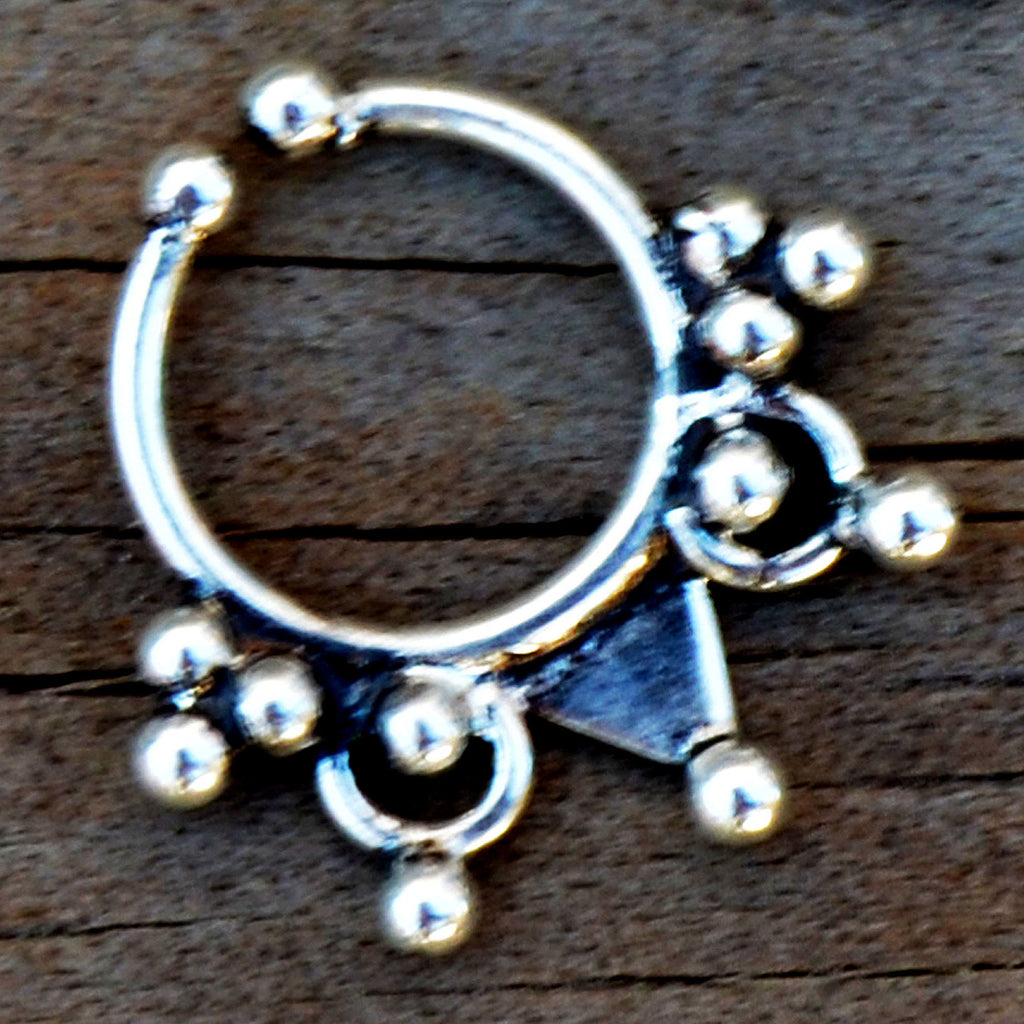 Ethnic Septum Ring Silver