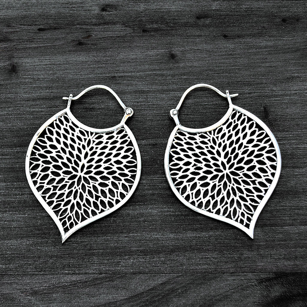 Leaf tribal earrings