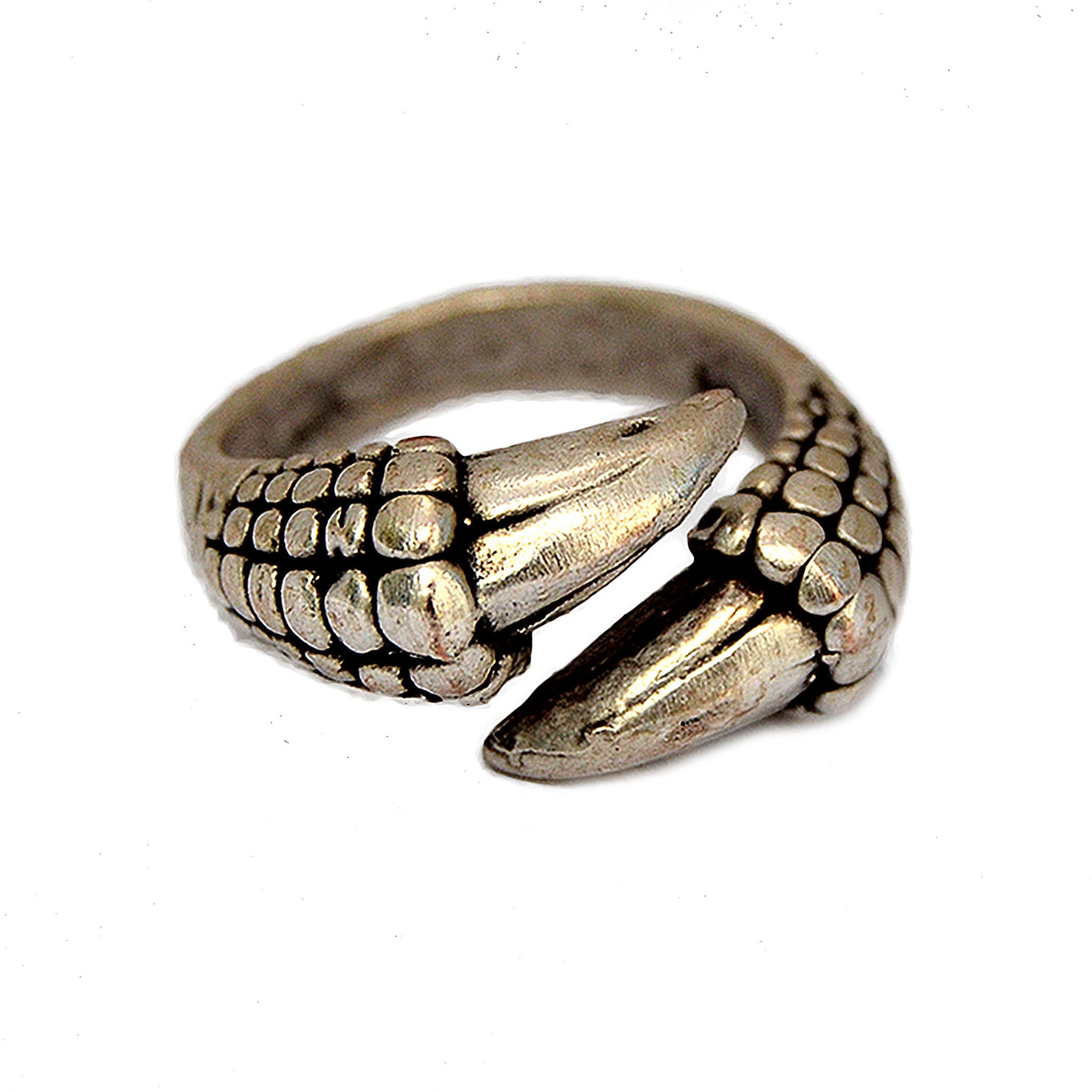 Silver claw ring