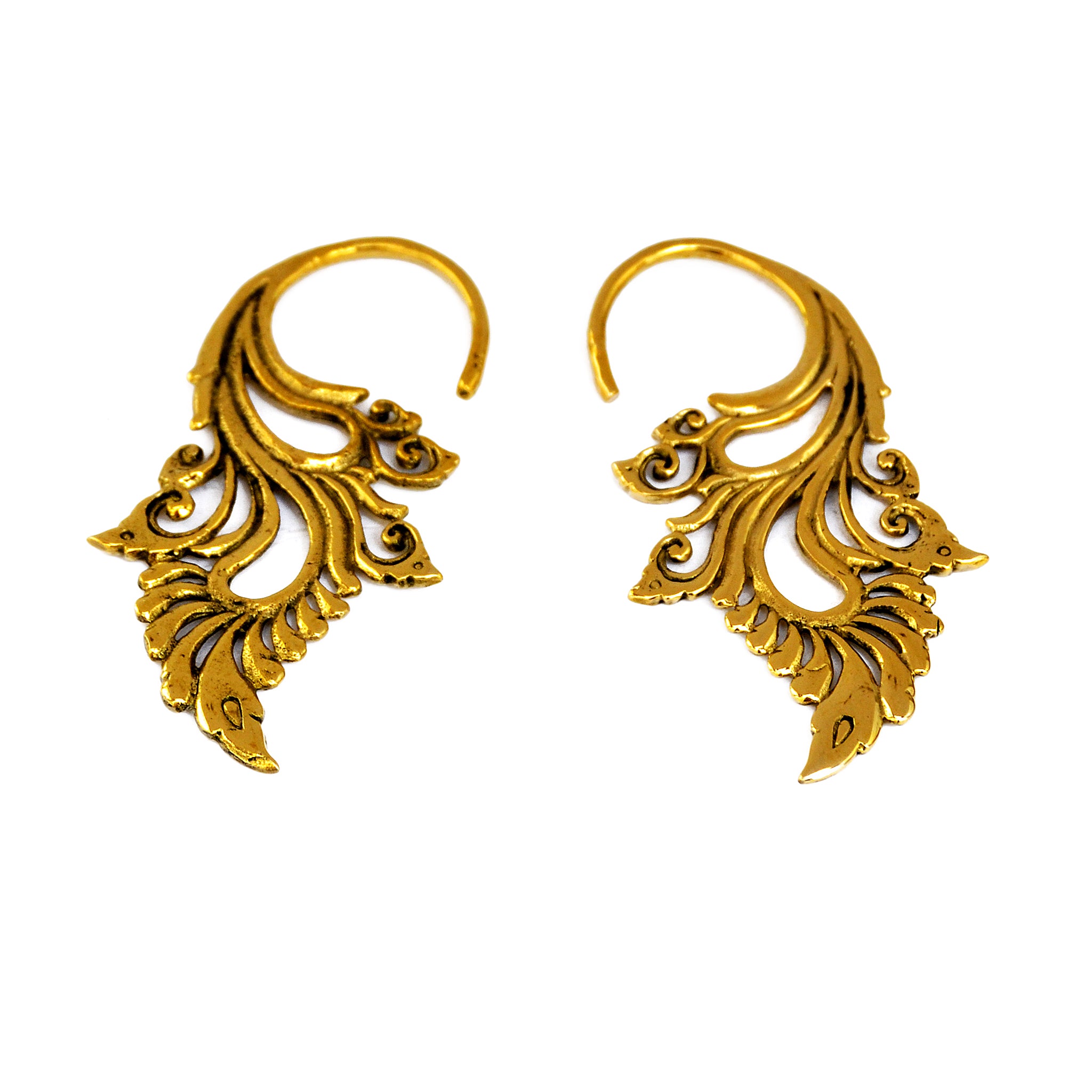 Gold wings earrings