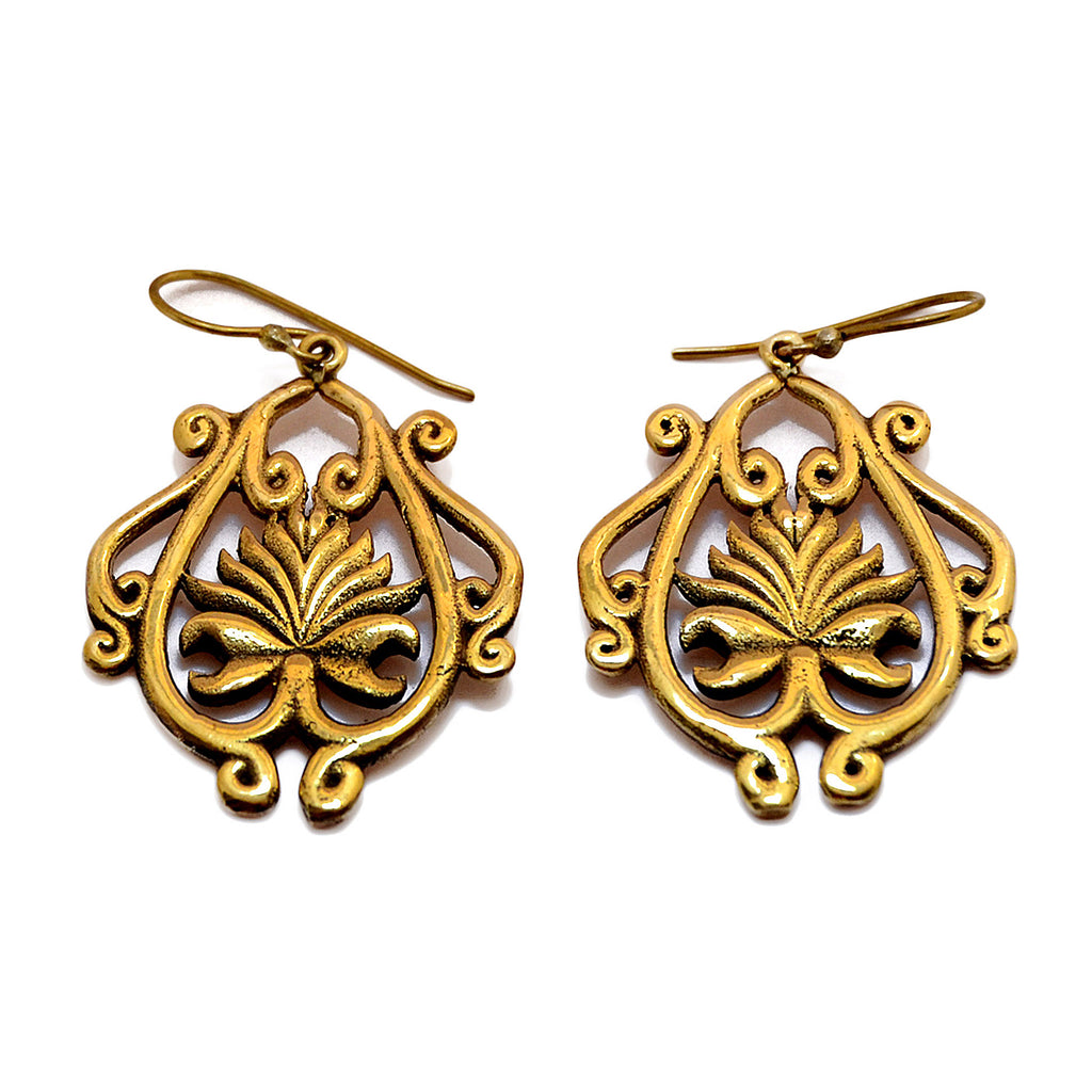 Lotus flower earrings