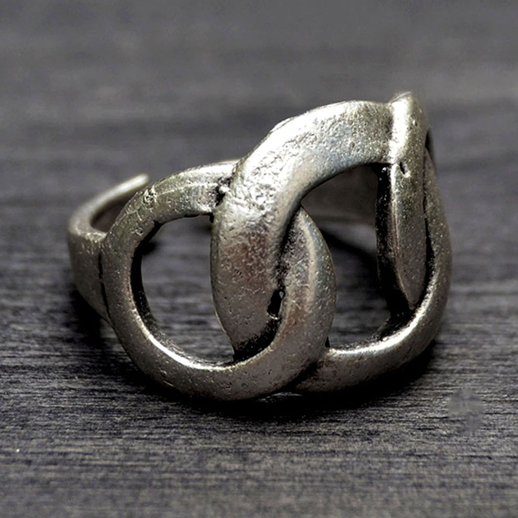 Silver hoops ring