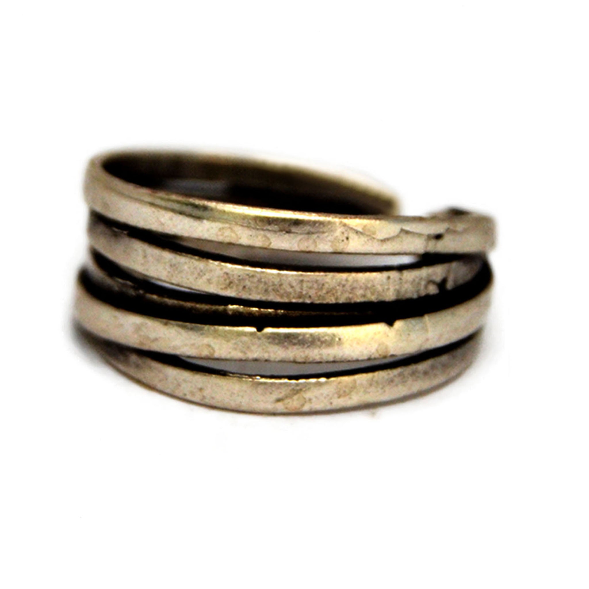 Silver band ring