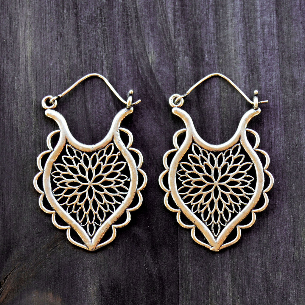 Lotus dangle earrings