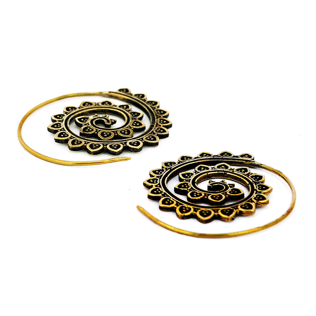 Brass hoop earrings