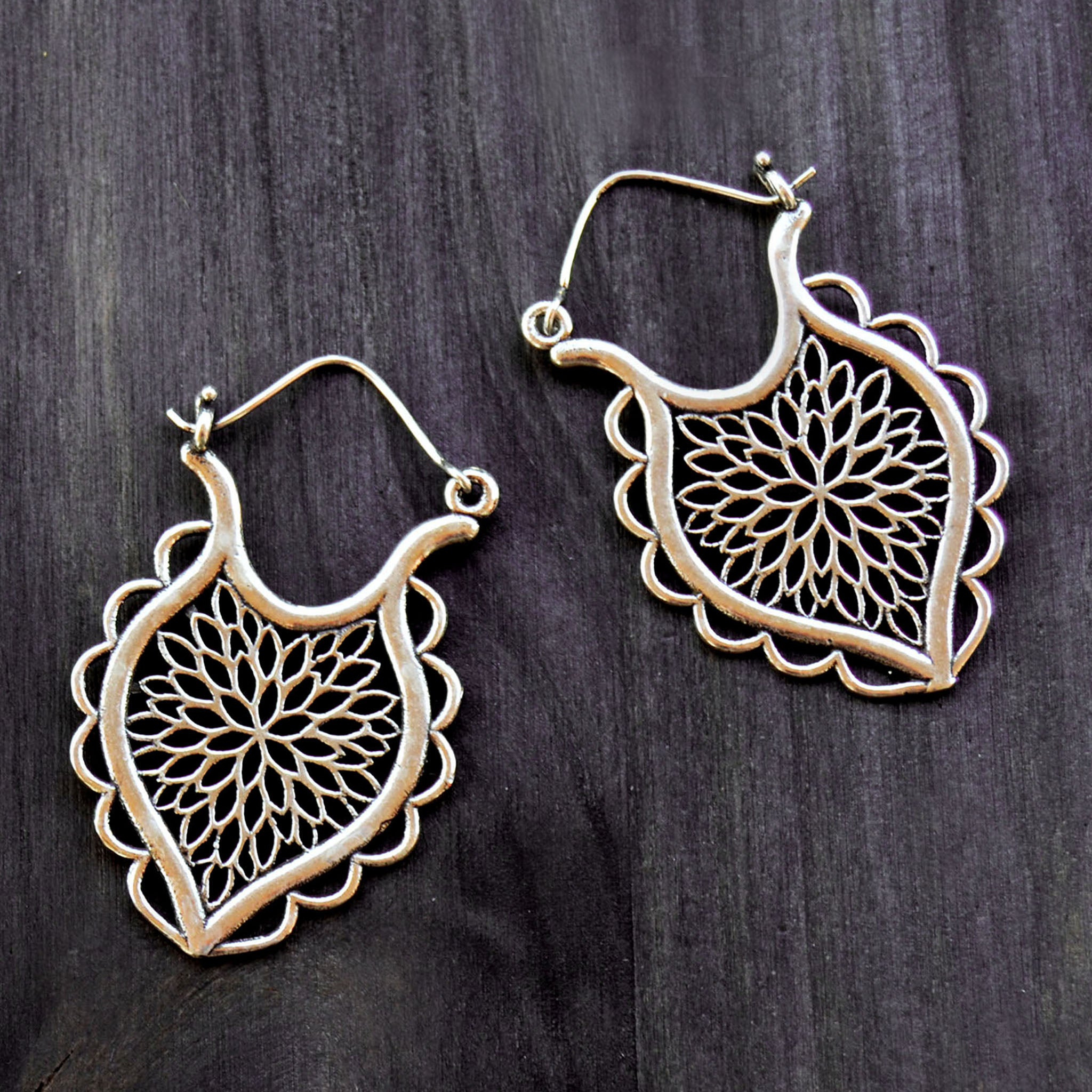 Lotus hanging earrings