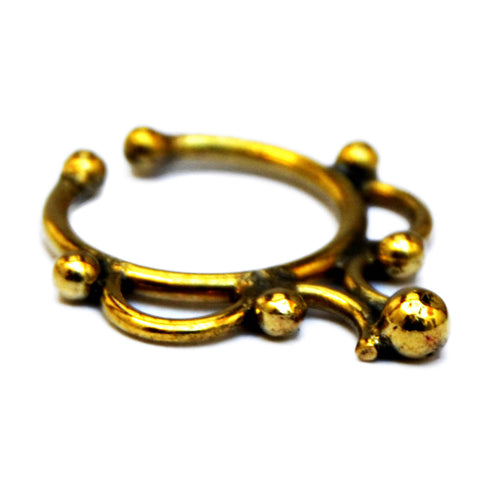 Gold Ethnic Septum Ring