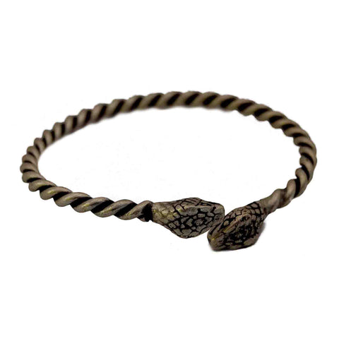 Twisted Bracelet with Snake Heads