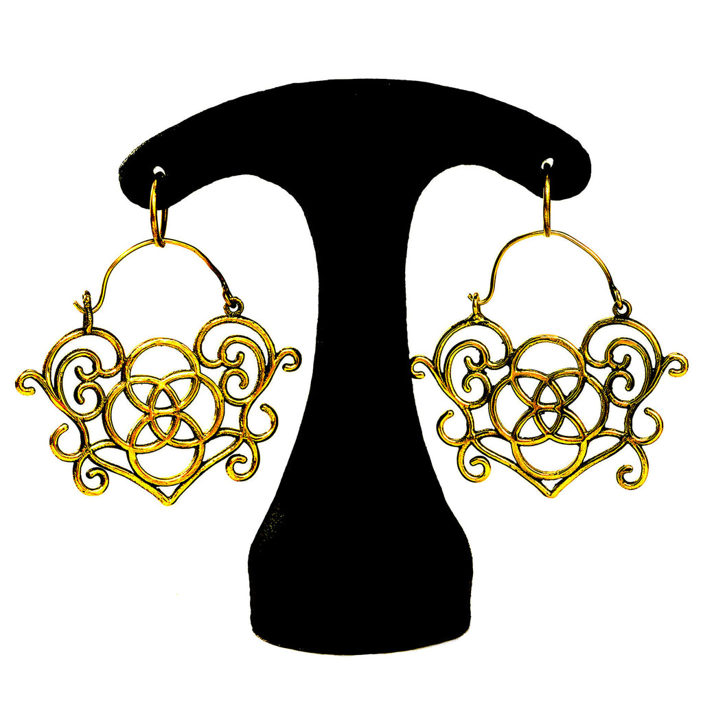 Brass celtic earrings