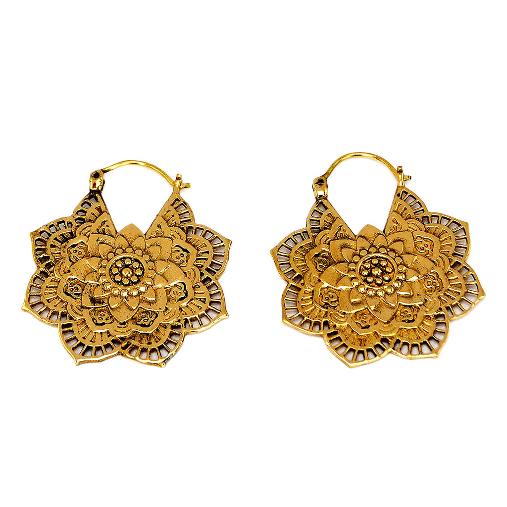 Flower mandala earrings