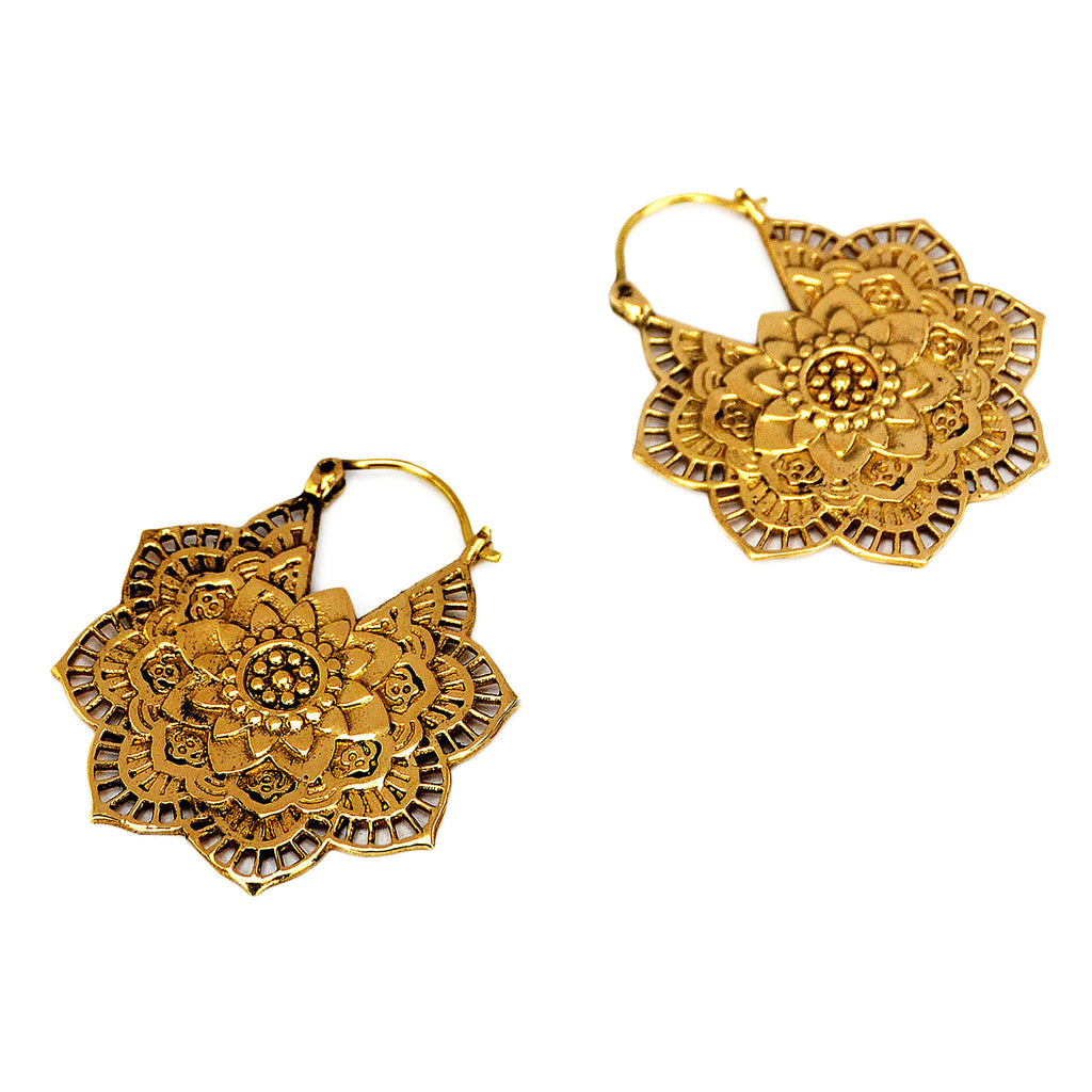 Indian flower earrings