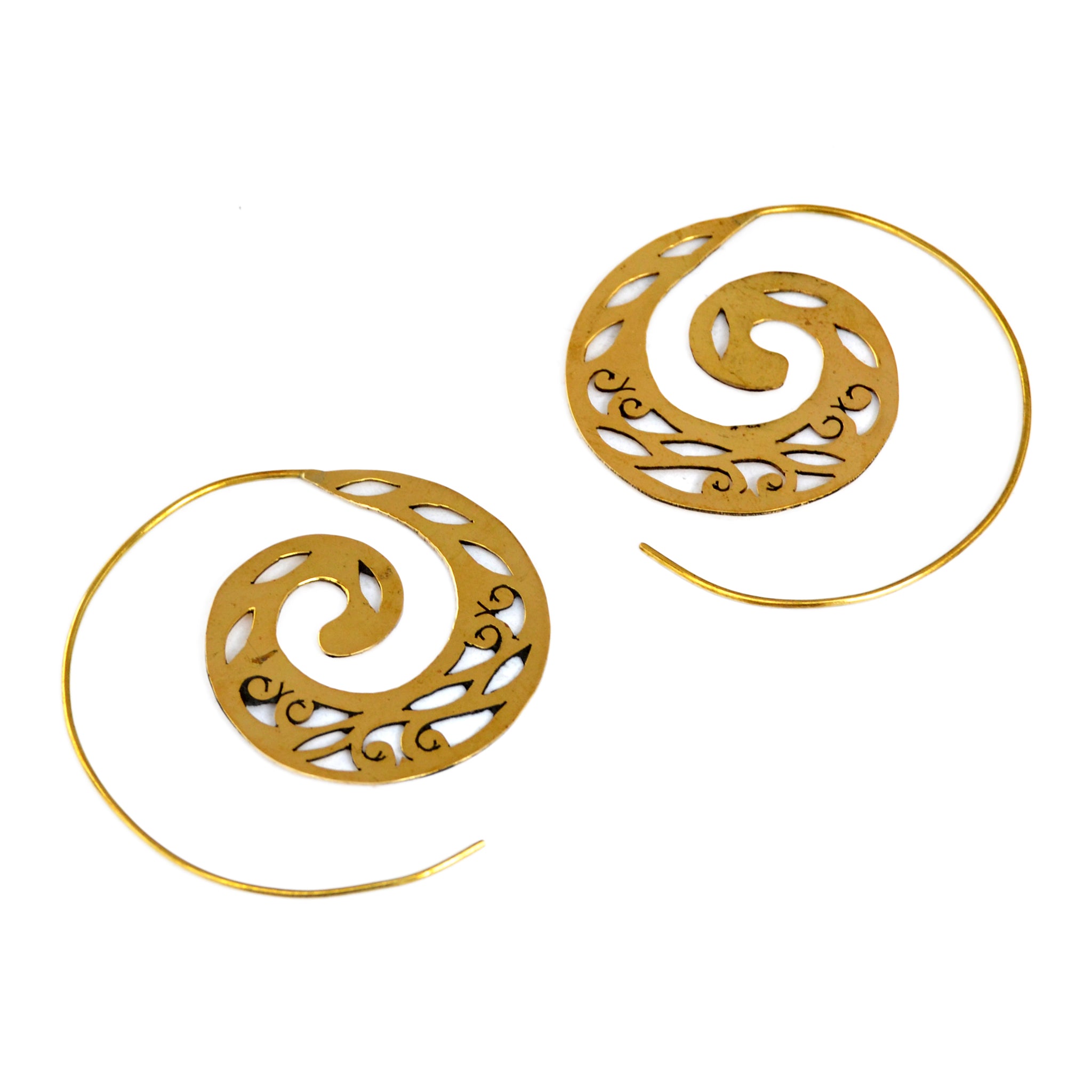 Gold creole earrings