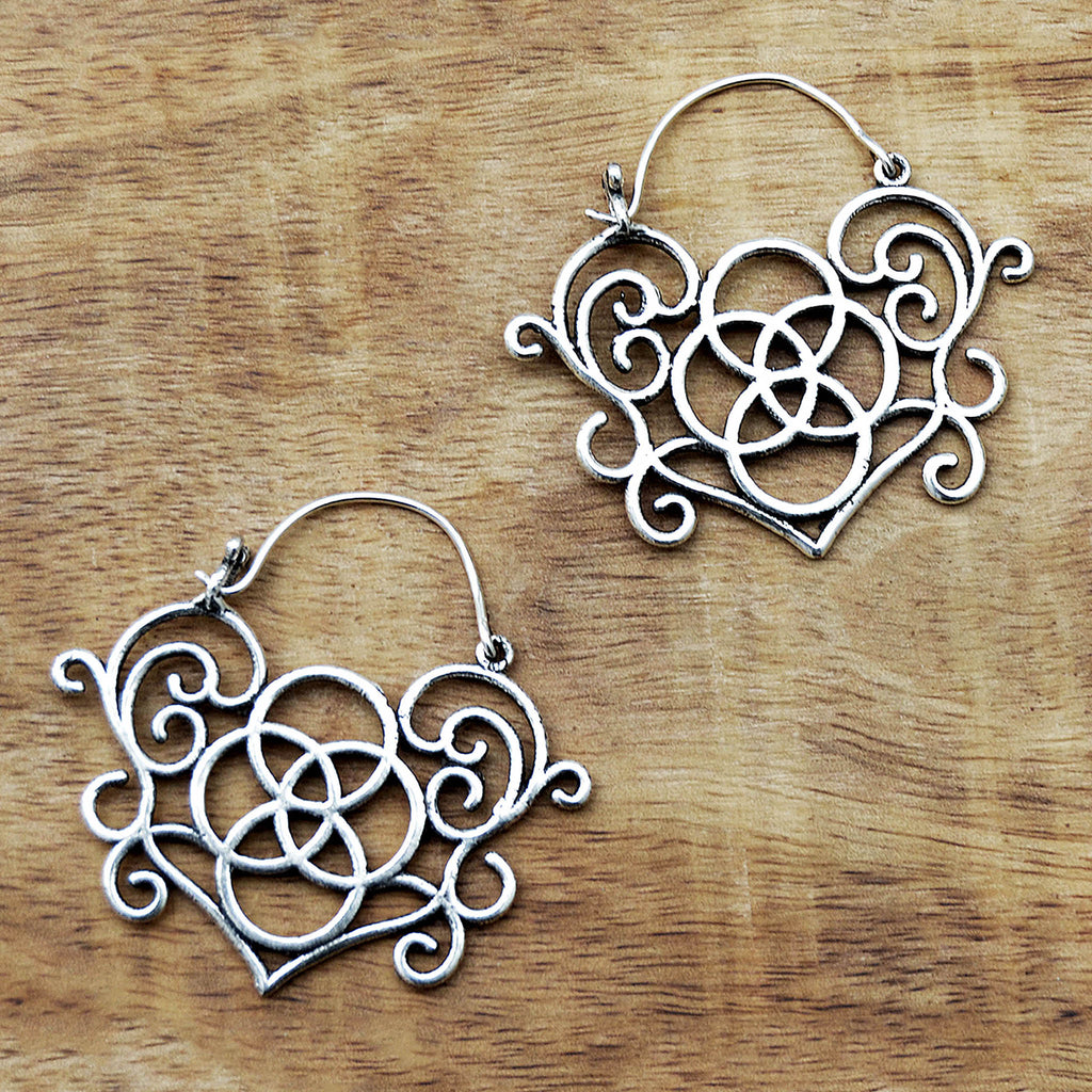 Silver celtic earrings