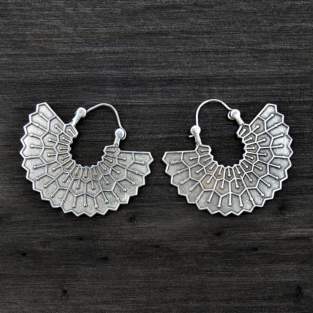 Aztec fan earrings