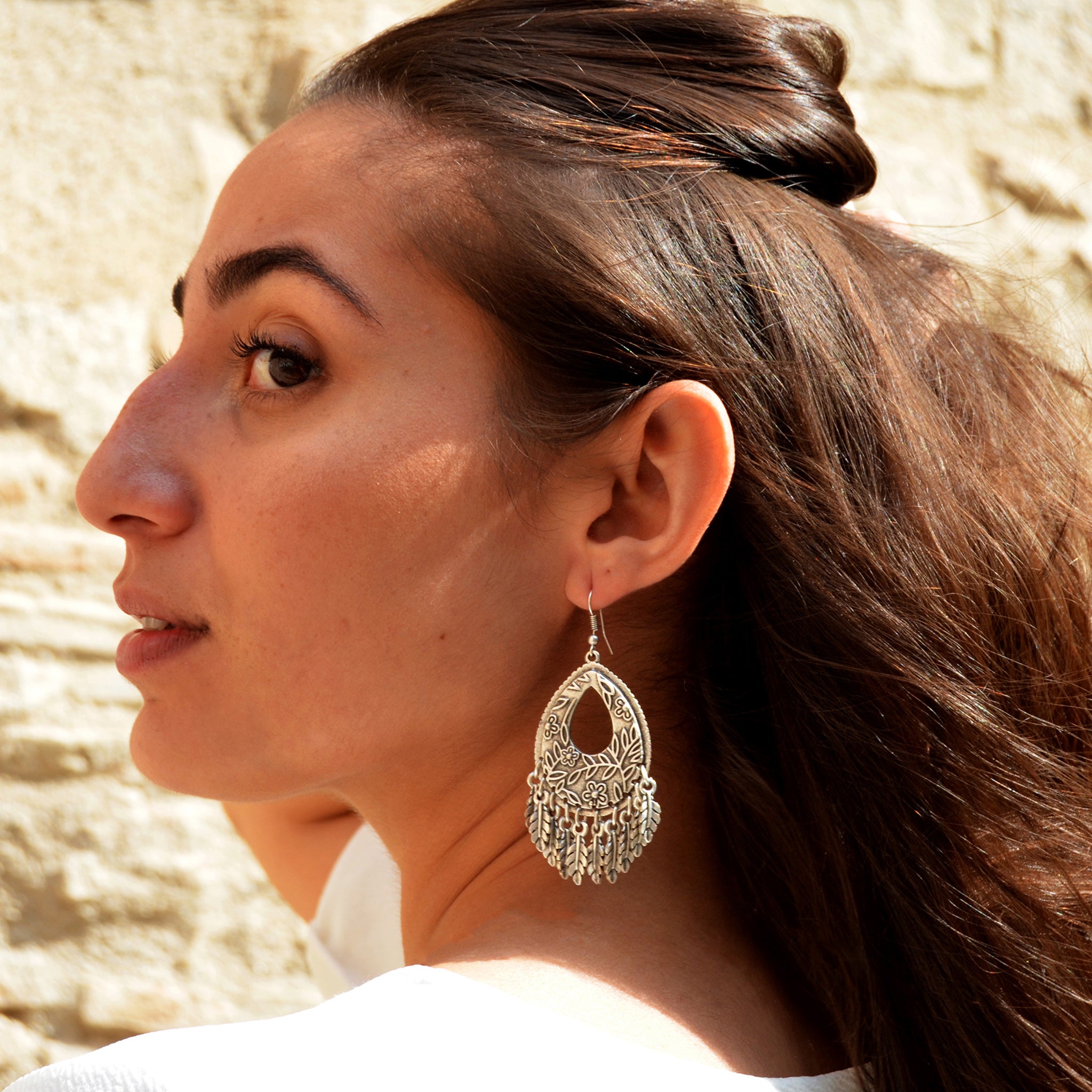 Gypsy oval earrings
