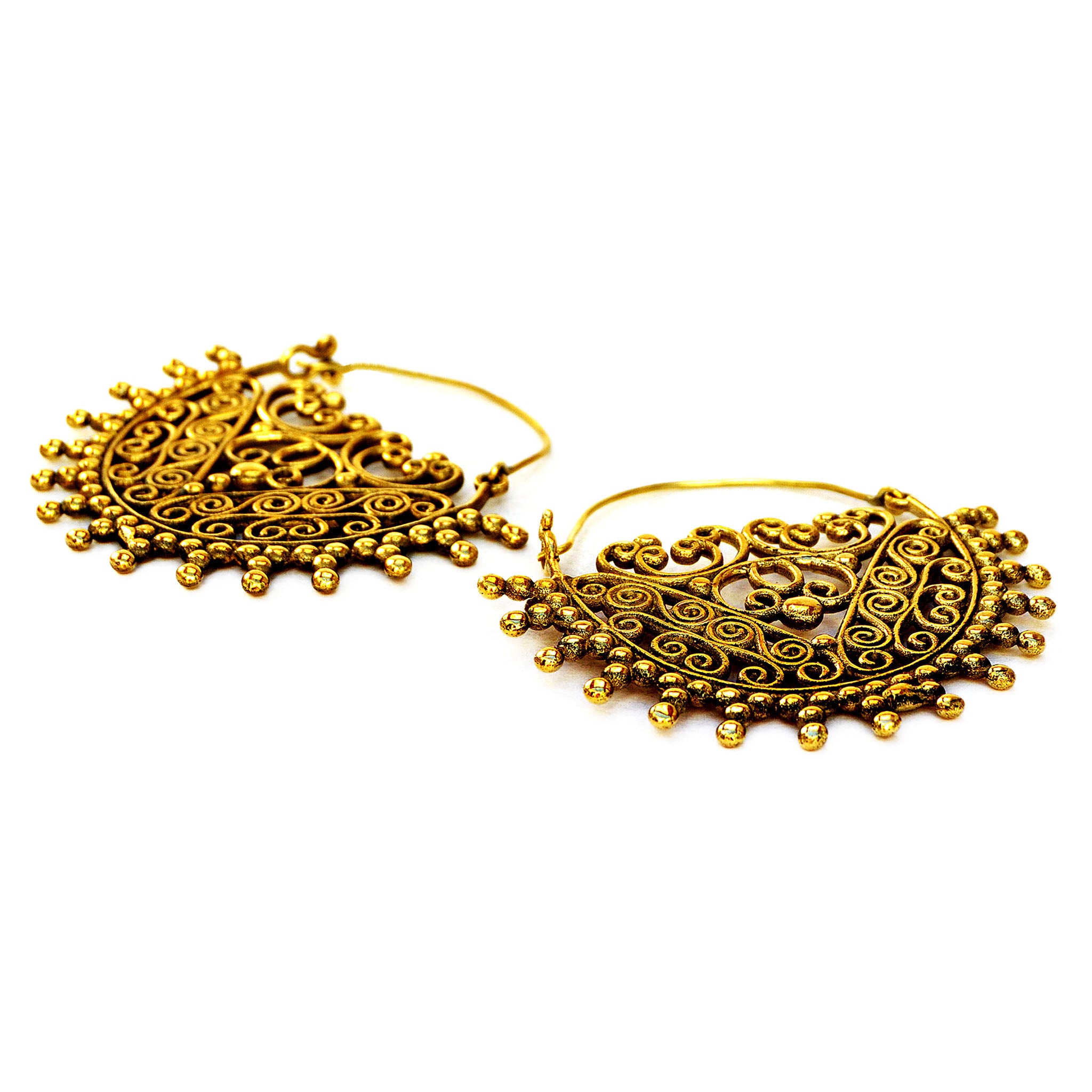 Gold ethnic earrings