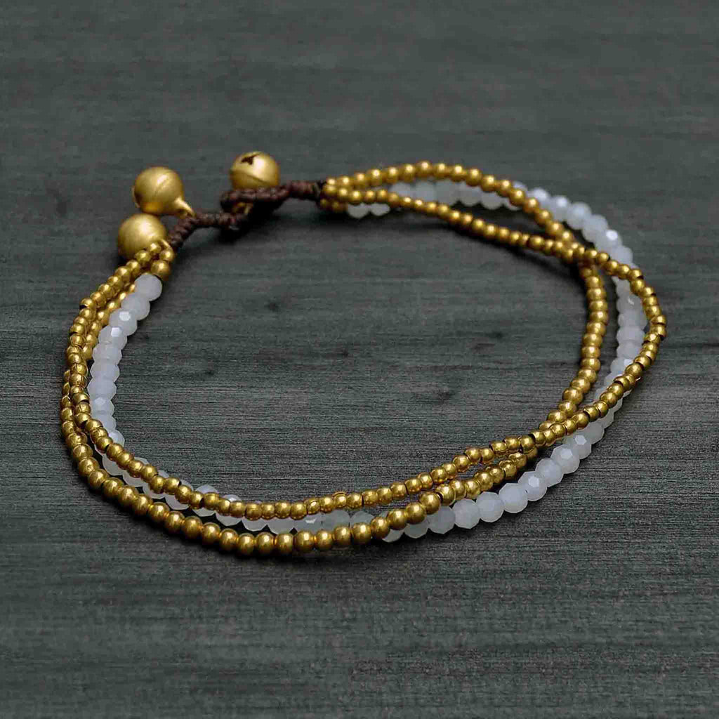 Crystal beads anklet