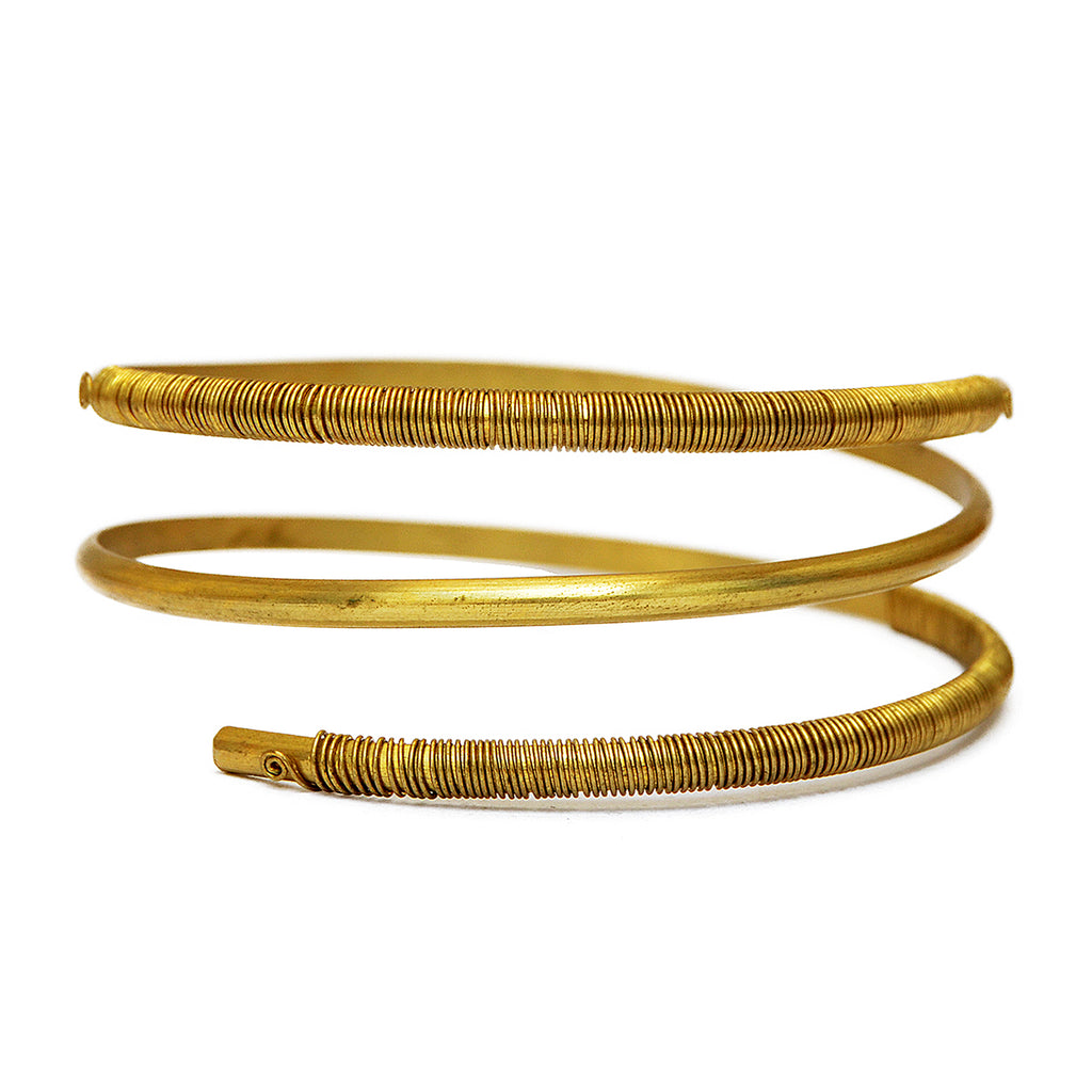 Golden spiral arm bracelet