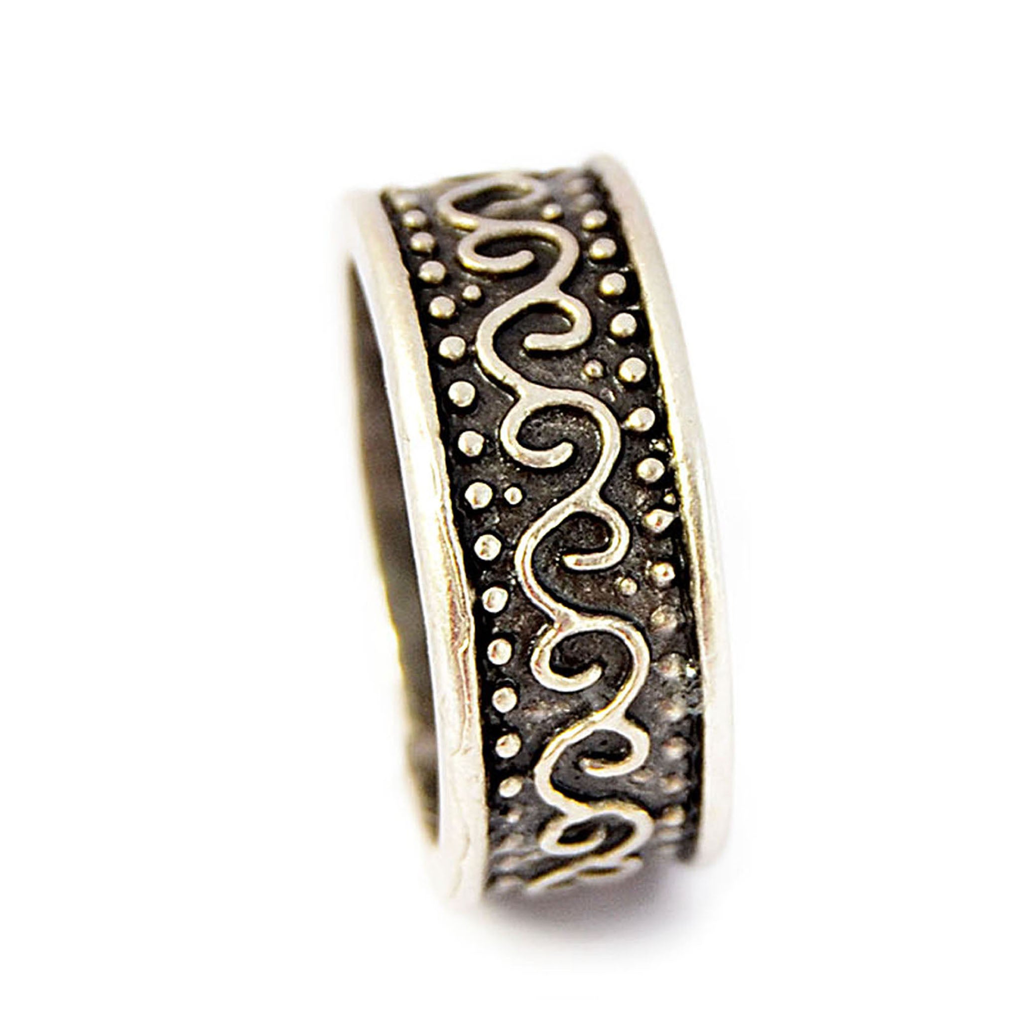 Silver tribal ring