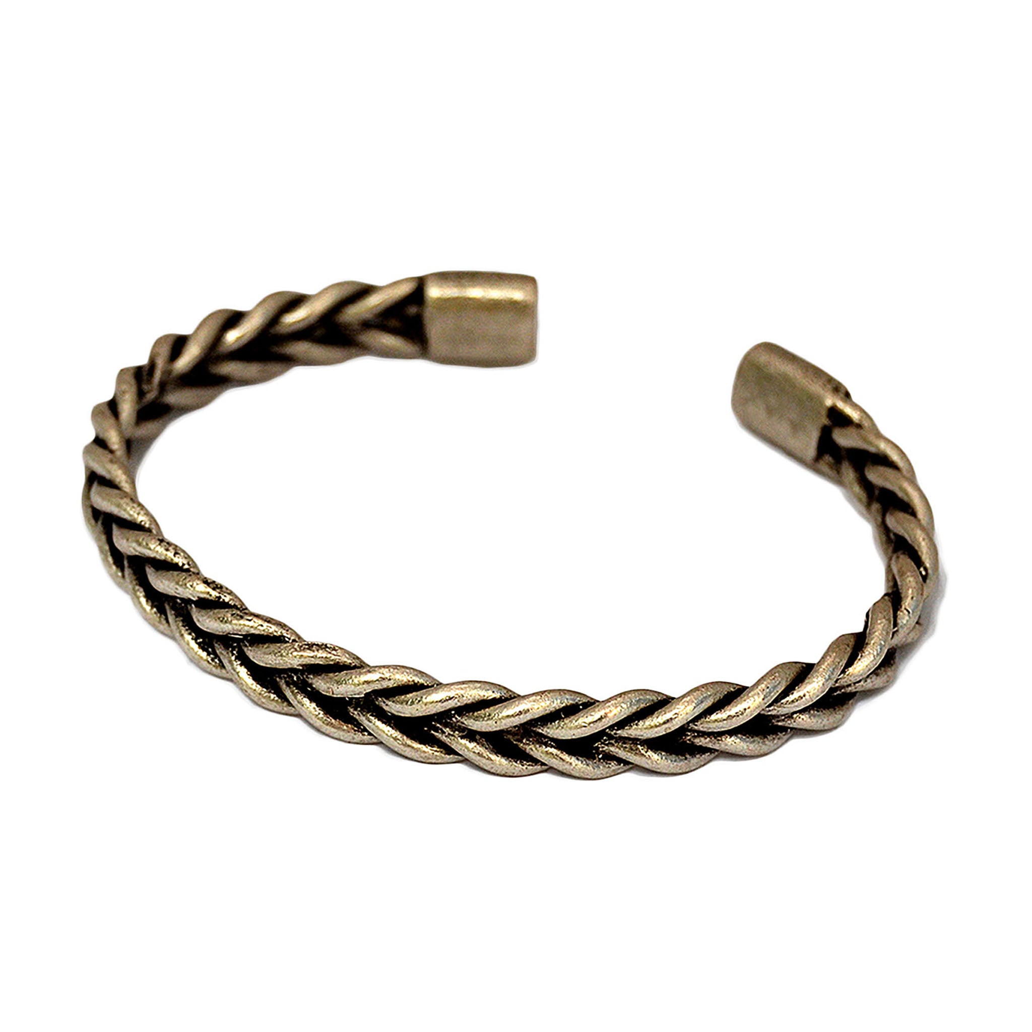 Silver braided bangle