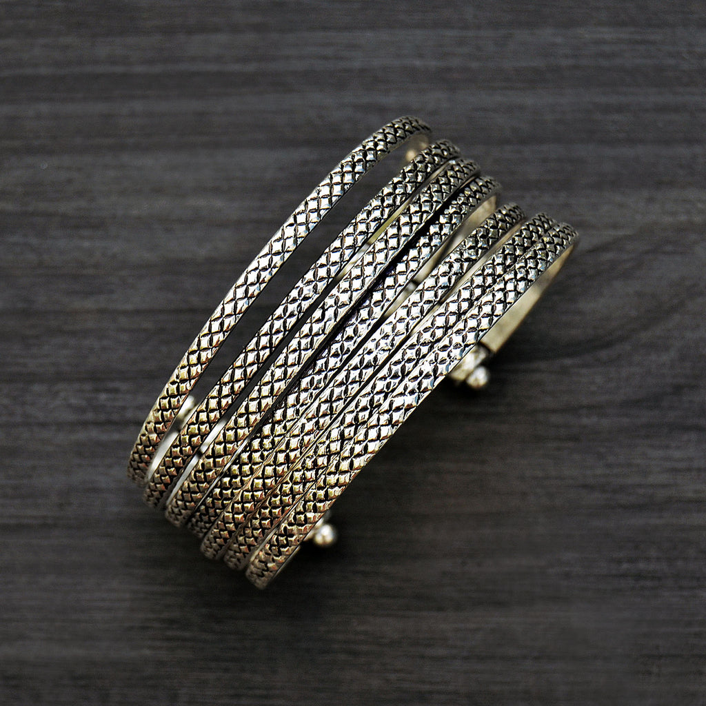 Boho tribal cuff bracelet