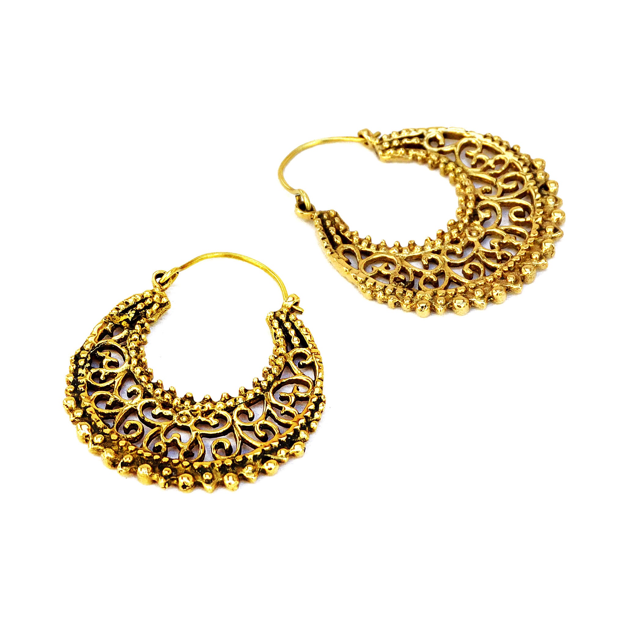 Gold indian hoop earrings