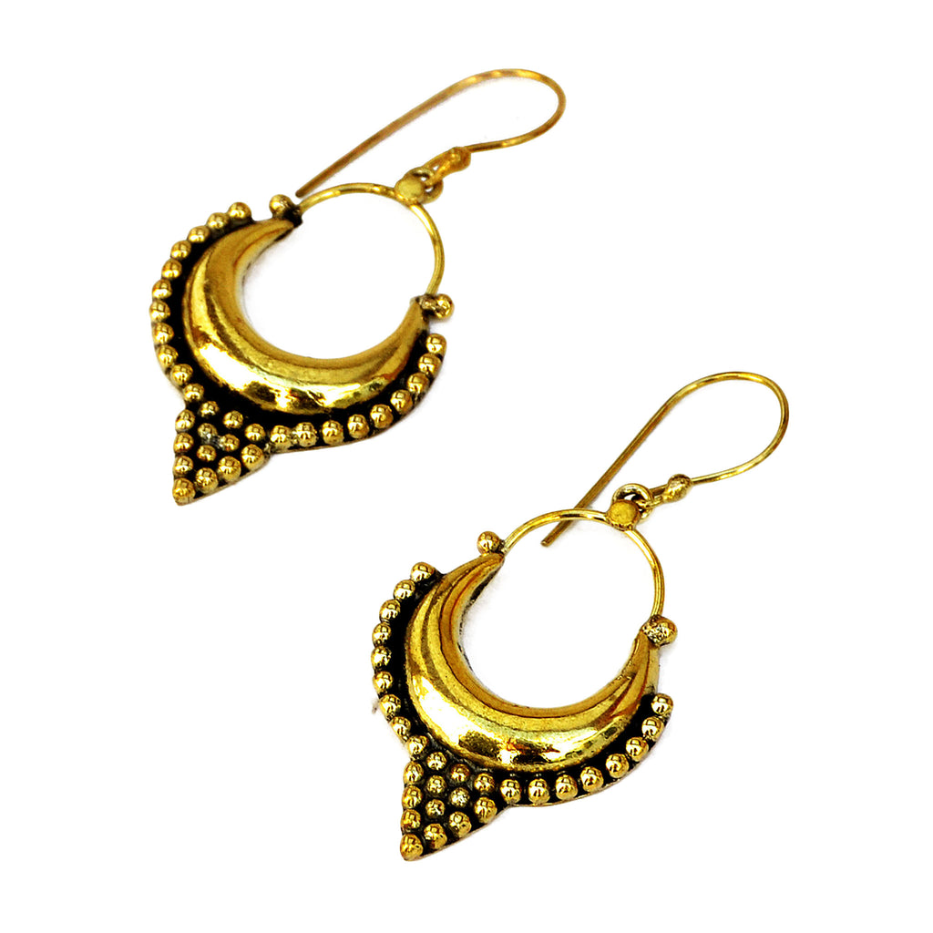 Ethnic indian hoop earrings