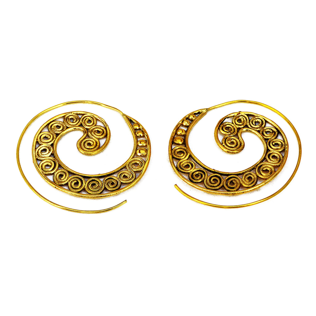 Ethnic swirl earrings