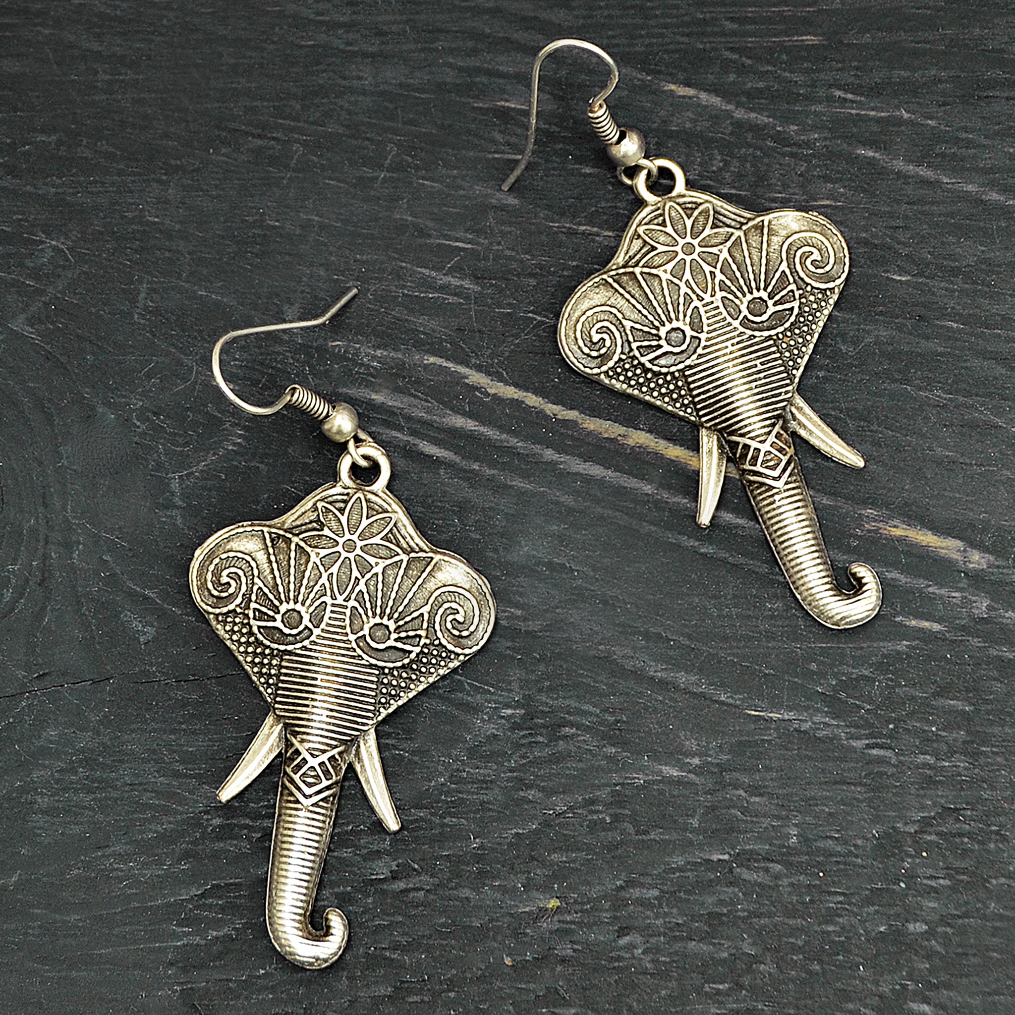 Indian elephant earrings